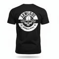 Lawless Custom Cycles Men's Premium Black Cotton Blend Tee-Rocker Logo